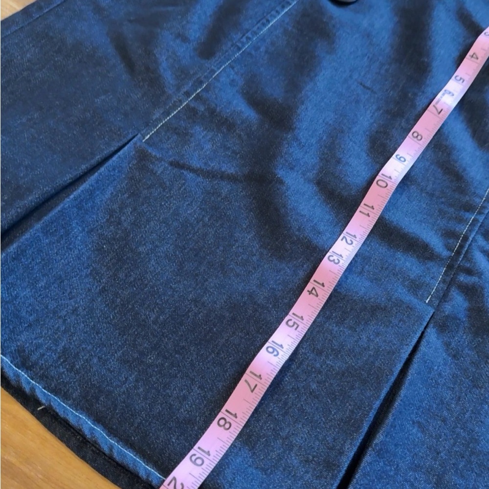 Nine & Company Denim Skirt Size 8 | Stretch A-Line | Nautical Button Detail - Picture 6 of 6